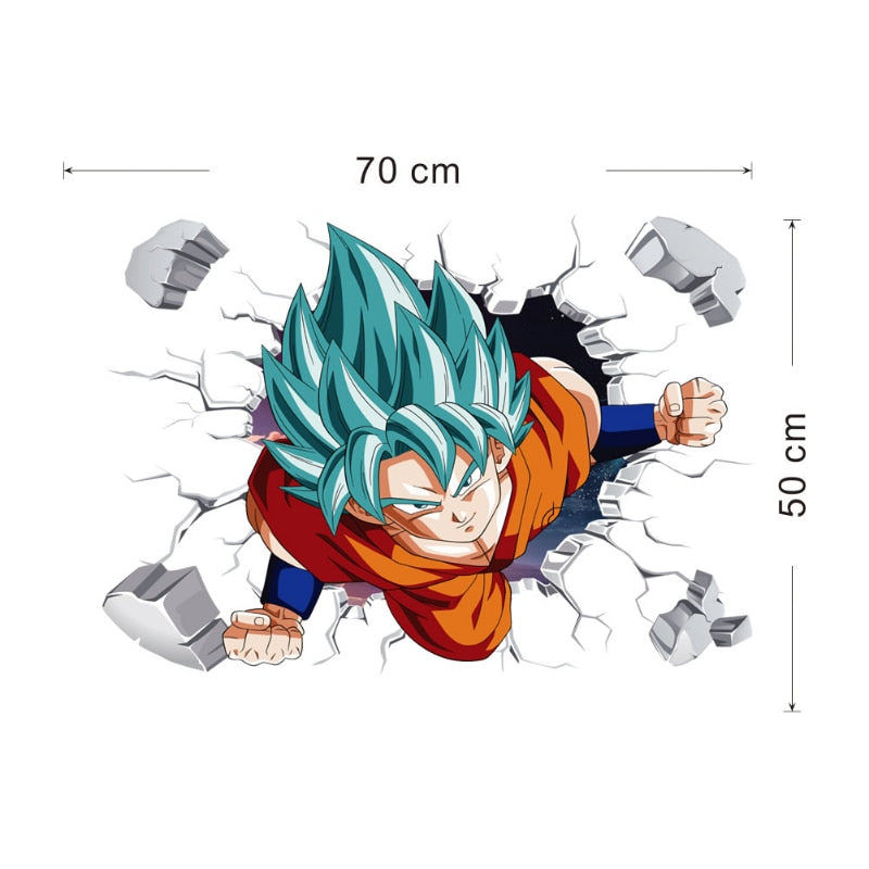 Dragon Ball Super SSGSS Goku Wall Decal - Nerd Alert