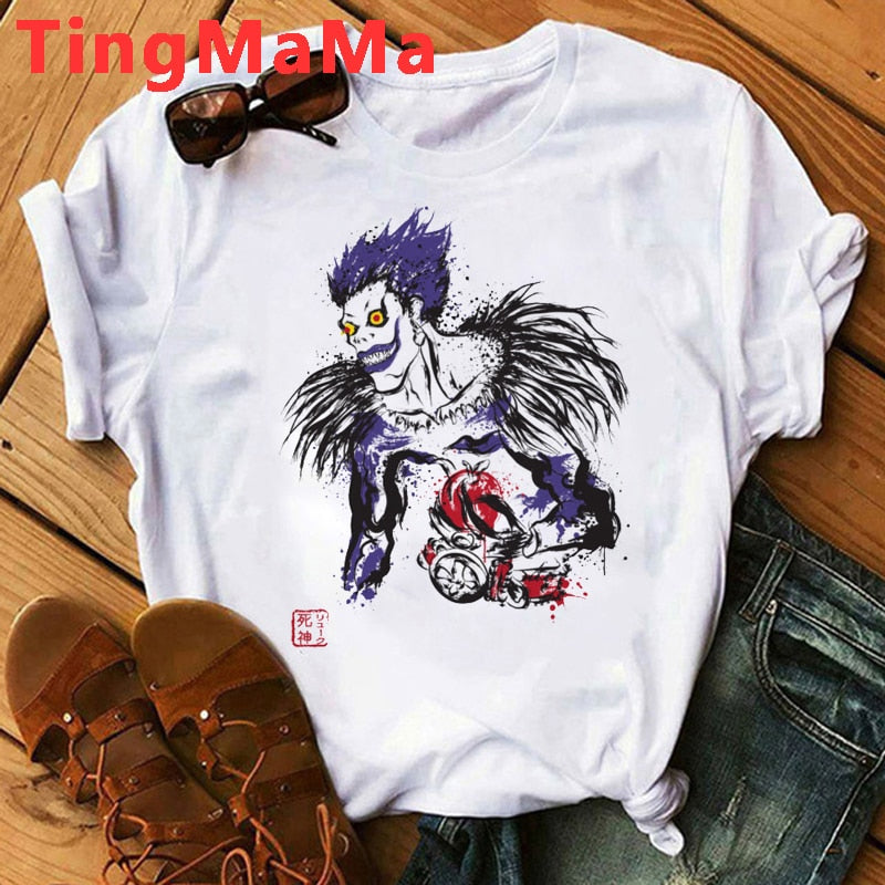 Death Note Ryuk Holding Apple Sketch T-Shirt - Nerd Alert
