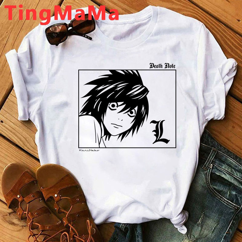 Death Note L Close Up Sketch T-Shirt - Nerd Alert
