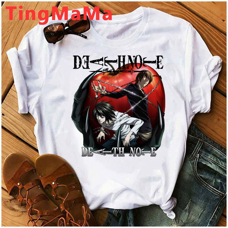 Death Note L/Light with Apple T-Shirt - Nerd Alert
