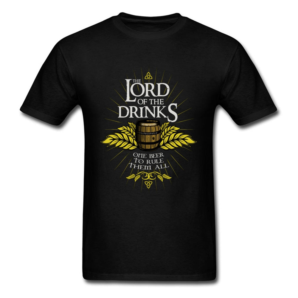 Lord of the Rings Lord of the Drinks One Beer to Rule Them All T-Shirt - Nerd Alert