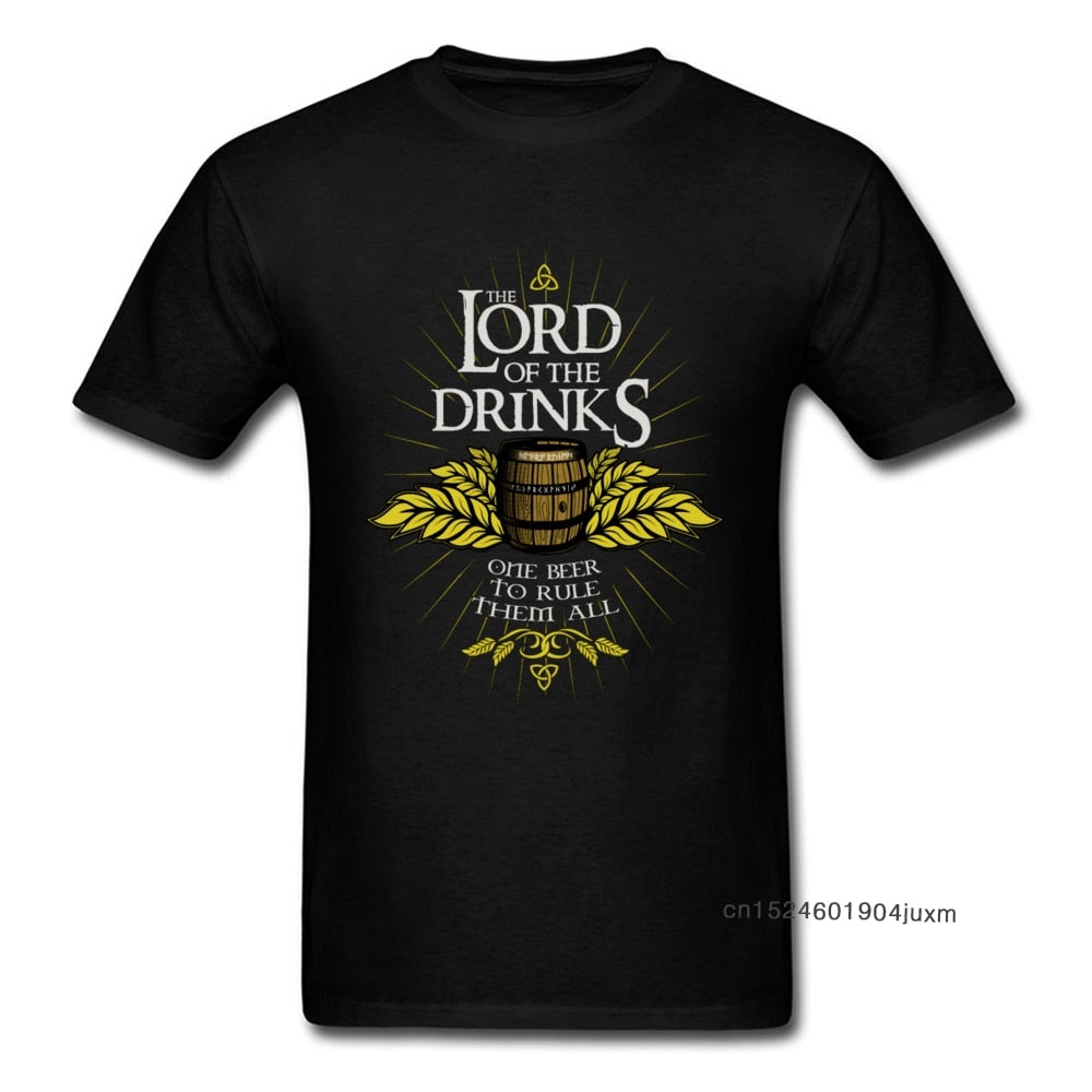 Lord of the Rings Lord of the Drinks One Beer to Rule Them All T-Shirt - Nerd Alert