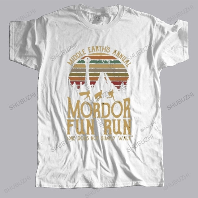 Lord of the Rings Middle Earth's Annual Mordor Fun Run Retro Men's T-Shirt - Nerd Alert